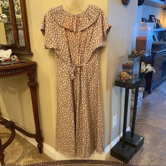 Vintage E.D. MICHAELS Floral Cottage Core Maxi Dress Size 5/6 - Picture 5 of 8